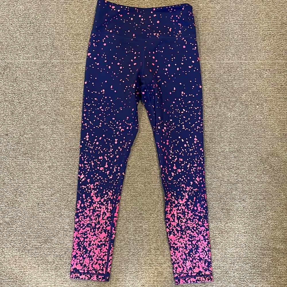 Navy Pink Splash Light n Tight Hi-Rise 7/8 24"